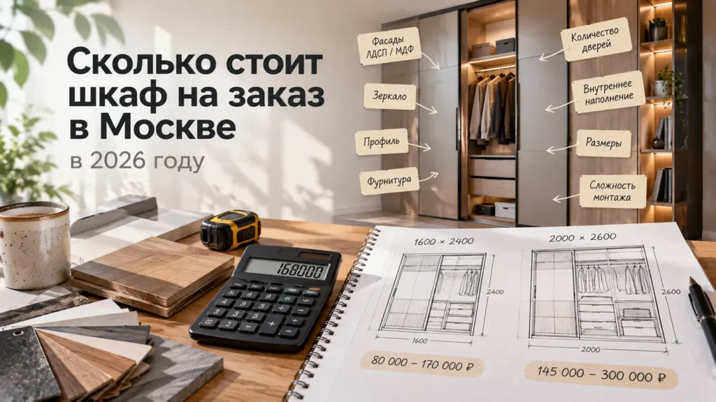 Сколько стоит шкаф на заказ в Москве в 2026 году