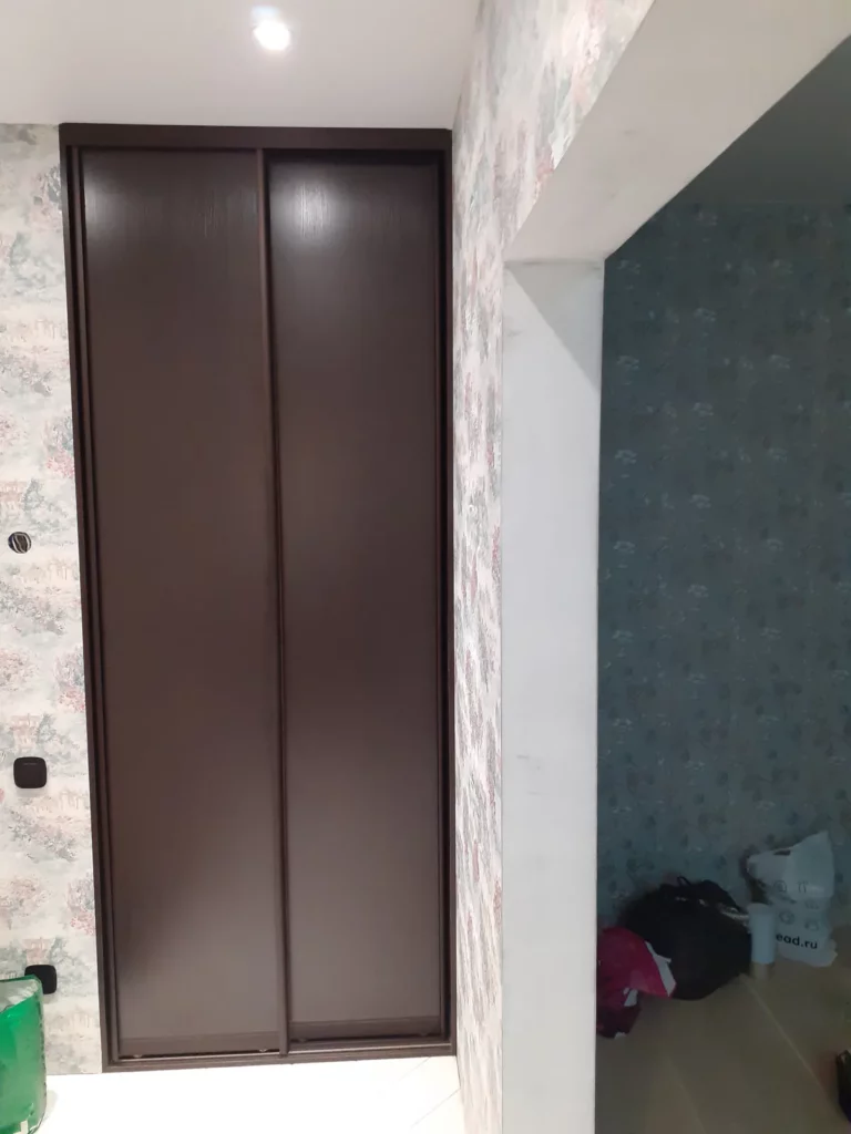 Встроенный шкаф-купе венге в нишу